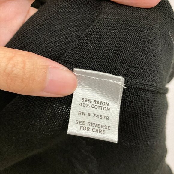 New Cache Large Black Open Front Draped Ruffle Lightweight Cardigan - Picture 7 of 9